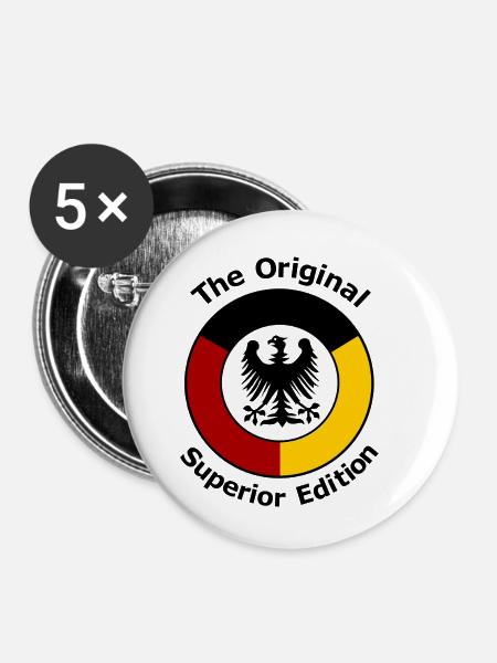 Die Deutschen - Buttons klein 25 mm (5er Pack) - Weiß