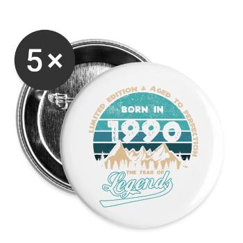 Legends 1990 - Buttons small 1''/25 mm (5-pack) - white - Front