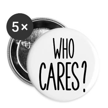 who cares - Buttons small 1''/25 mm (5-pack) - white - Front