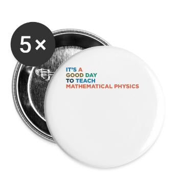 Lehrer Mathematischer Physik Unterrichten - Buttons klein 25 mm (5er Pack) - Weiß - Vorne