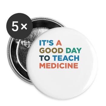 Teaching medical teachers - Buttons small 1''/25 mm (5-pack) - white - Front