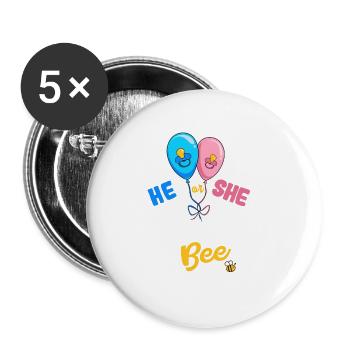 Il ou elle Grandpop à Bee meilleur grand-père jamais Gramps - Lot de 5 petits badges (25 mm) - blanc - Devant