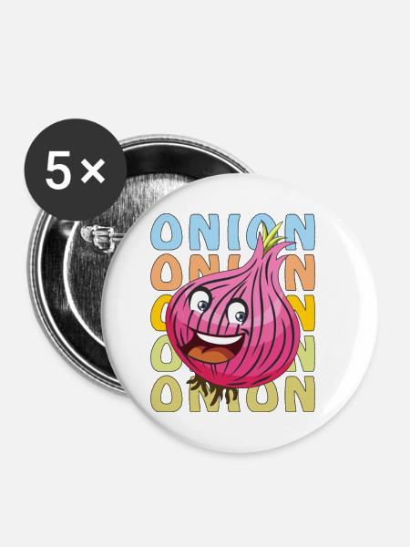 ONION - Buttons klein 25 mm (5er Pack) - Weiß