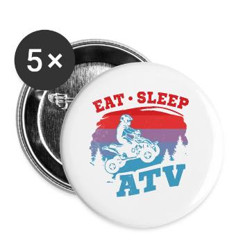 all terrain vehicles cool whisperer retro art - Buttons small 1''/25 mm (5-pack) - white - Front