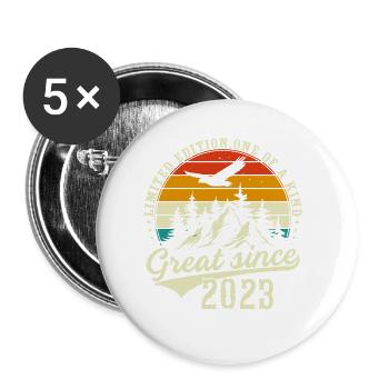 One of a kind since 2023 - Buttons small 1''/25 mm (5-pack) - white - Front