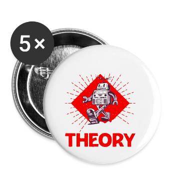It Should Work In Theory 8 - Buttons klein 25 mm (5er Pack) - Weiß - Vorne