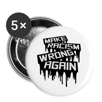 Rendre le racisme répréhensible - Lot de 5 petits badges (25 mm) - blanc - Devant