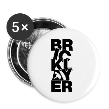 Masonry - Bricklayer - Buttons small 1''/25 mm (5-pack) - white - Front