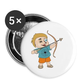 SCHÜTZE - Buttons klein 25 mm (5er Pack) - Weiß - Vorne
