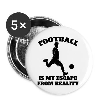 Fußballtrainer Fußball Fußballspieler Fußballer - Buttons klein 25 mm (5er Pack) - Weiß - Vorne