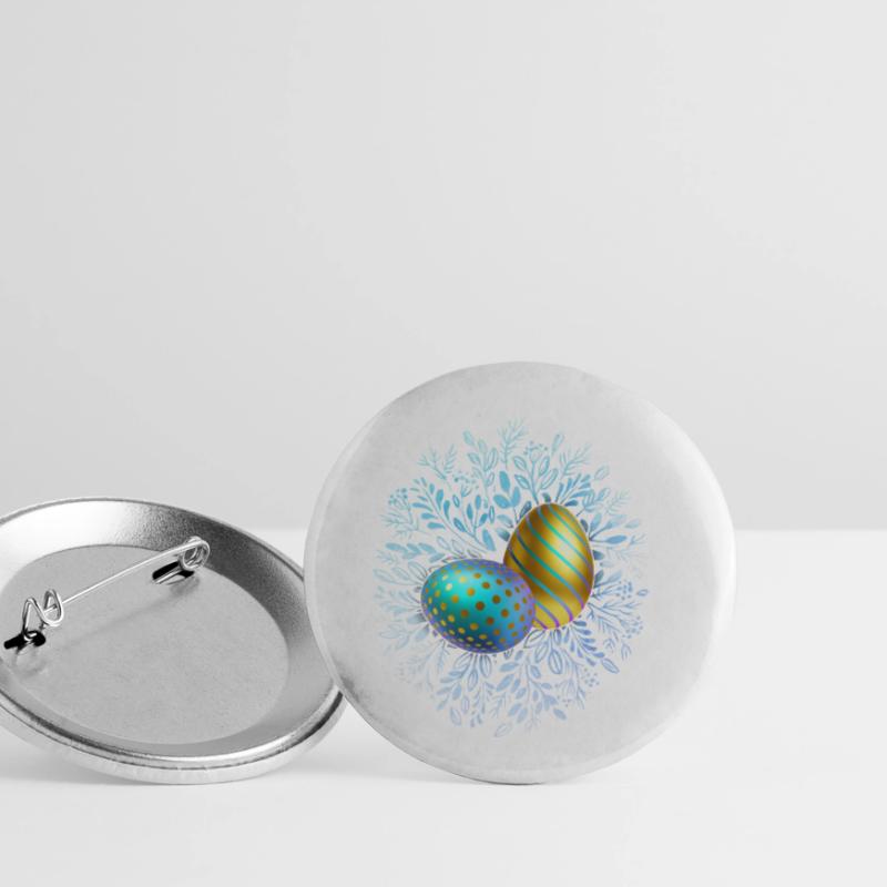Happy Easter, Easter Eggs, 3D Design Egg Buttons small 1''/25 mm (5-pack)