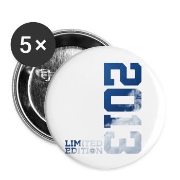 LIMITED EDITION 2013 13TH BIRTHDAY - Buttons small 1''/25 mm (5-pack) - white - Front