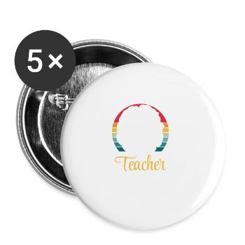 Artificial Intelligence Teacher - Buttons small 1''/25 mm (5-pack) - white - Front