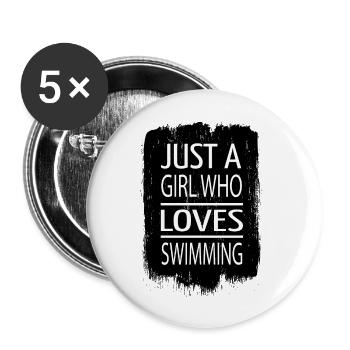 bicycle birthday present idea cycling - Buttons small 1''/25 mm (5-pack) - white - Front