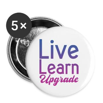 Live Learn Upgrade 2 - Buttons small 1''/25 mm (5-pack) - white - Front