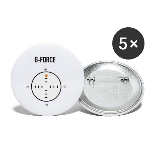 G Force race car - Lot de 5 petits badges (25 mm)
