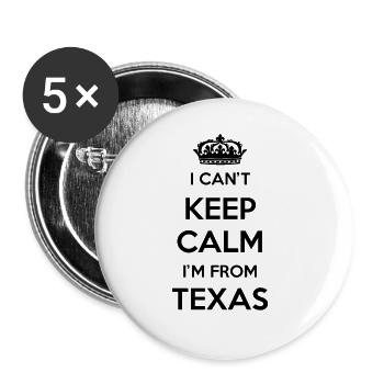 Ich Kann Nicht Ruhig Bleiben - Texas - Buttons klein 25 mm (5er Pack) - Weiß - Vorne