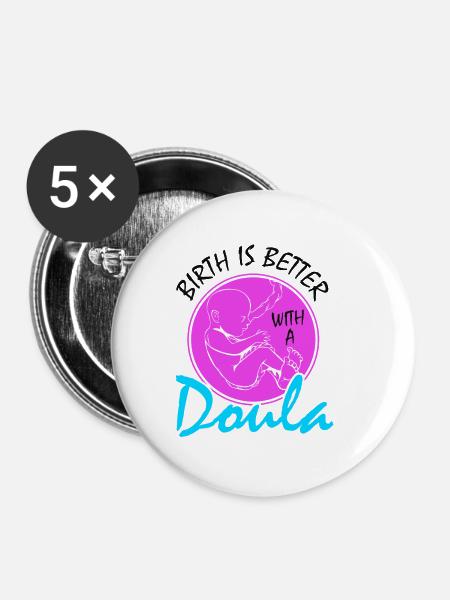 Besser Mit Einer - Buttons klein 25 mm (5er Pack) - Weiß