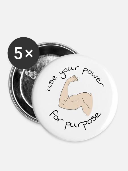 purpose - Buttons klein 25 mm (5er Pack) - Weiß