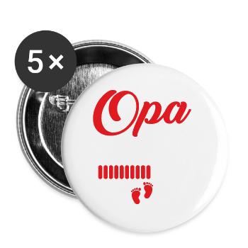 Opa 2024 - Buttons klein 25 mm (5er Pack) - Weiß - Vorne