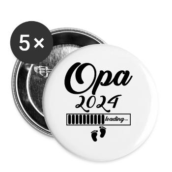 Opa 2024 - Buttons klein 25 mm (5er Pack) - Weiß - Vorne