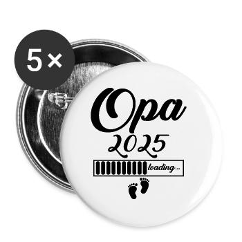 Opa 2025 - Buttons klein 25 mm (5er Pack) - Weiß - Vorne
