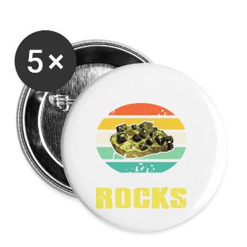 I'm Not Lost I'm Collecting Rocks Funny Collector - Buttons klein 25 mm (5er Pack) - Weiß - Vorne