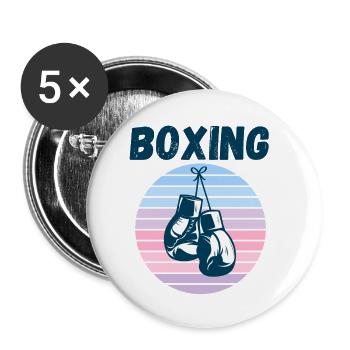 Boxing - Buttons small 1''/25 mm (5-pack) - white - Front
