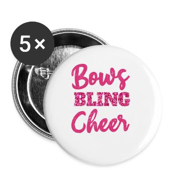 Bögen & Bling It's A Cheer Thing | Cheerleading - Buttons klein 25 mm (5er Pack) - Weiß - Vorne