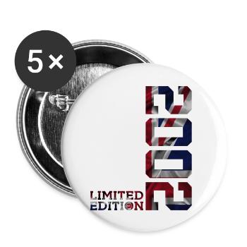 ÉDITION LIMITÉE ANGLETERRE 2002 24E ANNIVERSAIRE UK - Lot de 5 petits badges (25 mm) - blanc - Devant