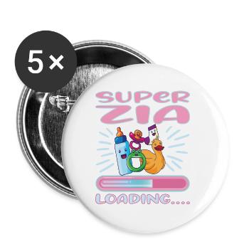Super Zia 2023 Loading... - Buttons klein 25 mm (5er Pack) - Weiß - Vorne