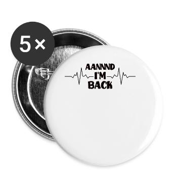Herzinfarkt Herzoperation Herzkrank Bypass - Buttons klein 25 mm (5er Pack) - Weiß - Vorne