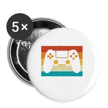 Nächste Level Großer Bruder 2024 - Buttons klein 25 mm (5er Pack) - Weiß - Vorne