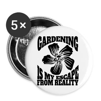 Hobby Gardener Garden Gardener Orchard Gift - Buttons small 1''/25 mm (5-pack) - white - Front