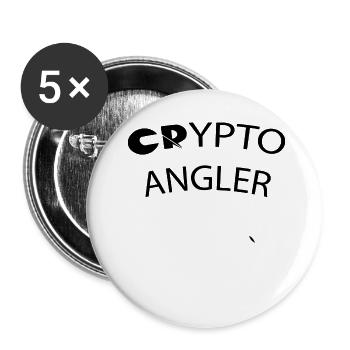 Bitcoin Trading Crypto Stocks - Buttons small 1''/25 mm (5-pack) - white - Front