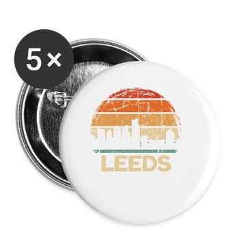 Leeds - Buttons small 1''/25 mm (5-pack) - white - Front
