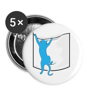 chat dans votre poche - Lot de 5 petits badges (25 mm) - blanc - Devant