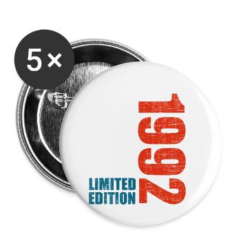 31e anniversaire Hommes Femmes 31 ans 1992 Drôle de cadeau - Lot de 5 petits badges (25 mm) - blanc - Devant