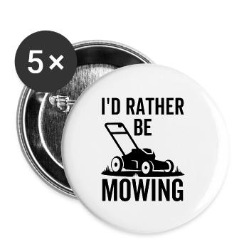 Je préfère tondre - Lot de 5 petits badges (25 mm) - blanc - Devant