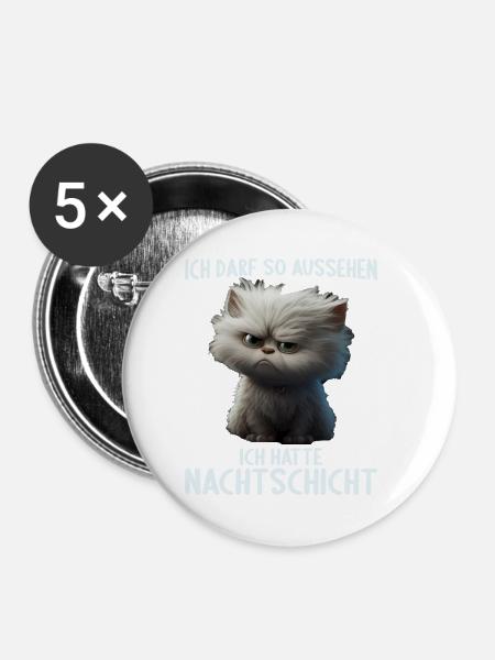 Nachtschicht Dienst Krankenschwester Pflegekraft - Buttons klein 25 mm (5er Pack) - Weiß