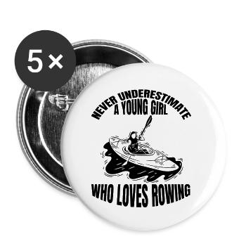 Rowers Rowing Team Rowing Rowing Club Rowing Sports - Buttons small 1''/25 mm (5-pack) - white - Front