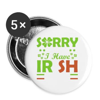 Sorry, I can't, I have Irish - Buttons small 1''/25 mm (5-pack) - white - Front