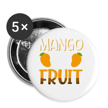 Mango Is My Spirit Fruit - Buttons small 1''/25 mm (5-pack) - white - Front
