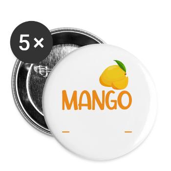 The Mango Is Strong With This One - Buttons small 1''/25 mm (5-pack) - white - Front