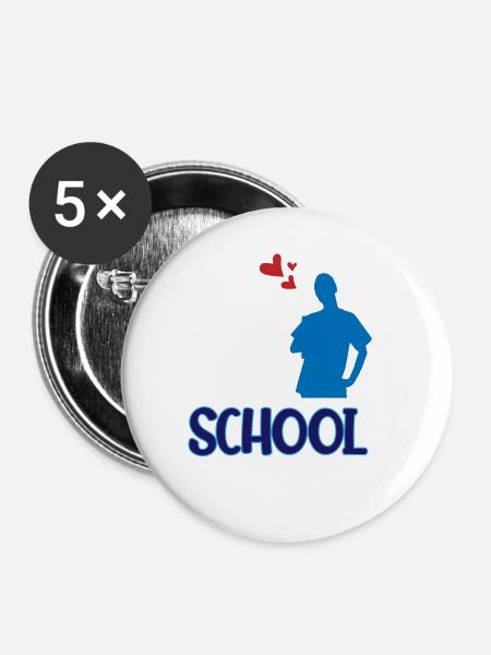 Keep On School Nurse-ing - Buttons klein 25 mm (5er Pack) - Weiß