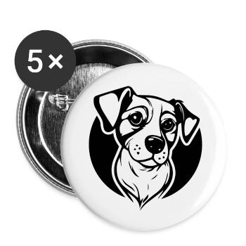 DOG CAT PET - Buttons small 1''/25 mm (5-pack) - white - Front