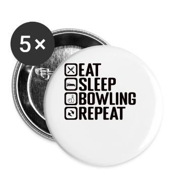 Bowling Cone Spareball Pins Ball Strike - Buttons small 1''/25 mm (5-pack) - white - Front