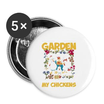 Plant Gardening Gardener Landscape Architect - Buttons small 1''/25 mm (5-pack) - white - Front