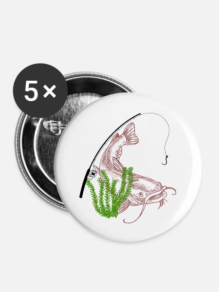 Angelsport Welz - Buttons klein 25 mm (5er Pack) - Weiß