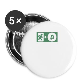 Bitcoin Hodl Trading de crypto-monnaies - Lot de 5 petits badges (25 mm) - blanc - Devant